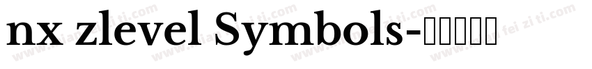 nx zlevel Symbols字体转换